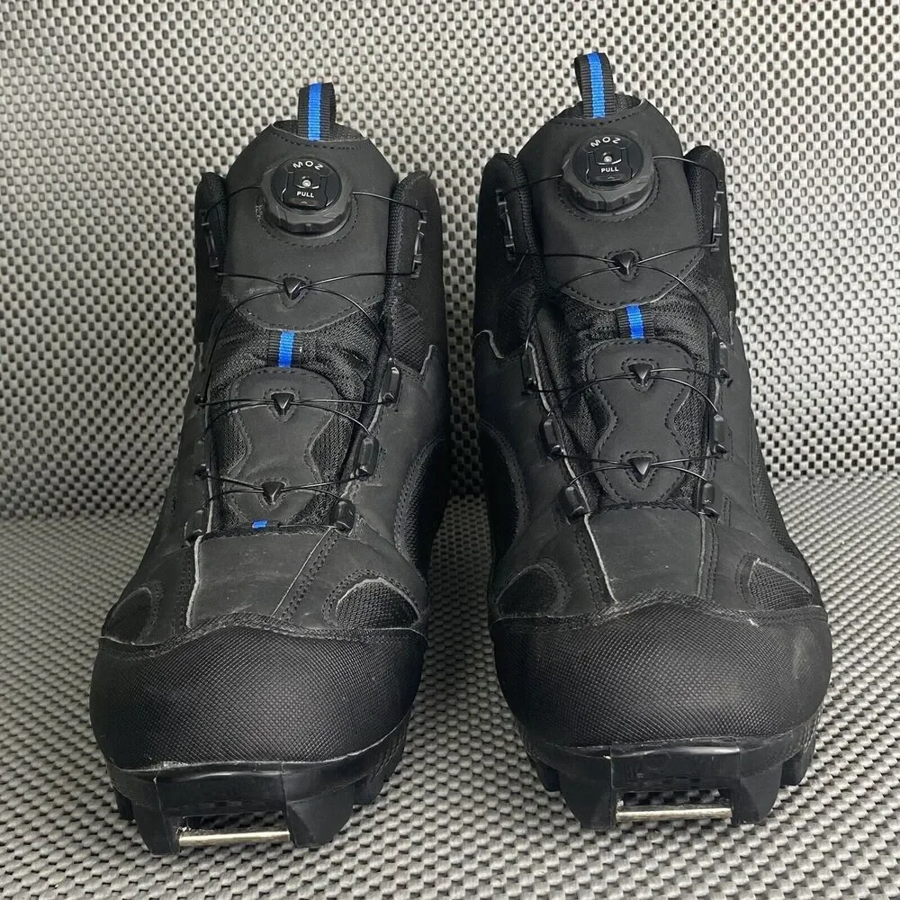 Whitewood Ski Boots Mens Size 45 Black Blue MOZ Lacing System Winter Outdoors
